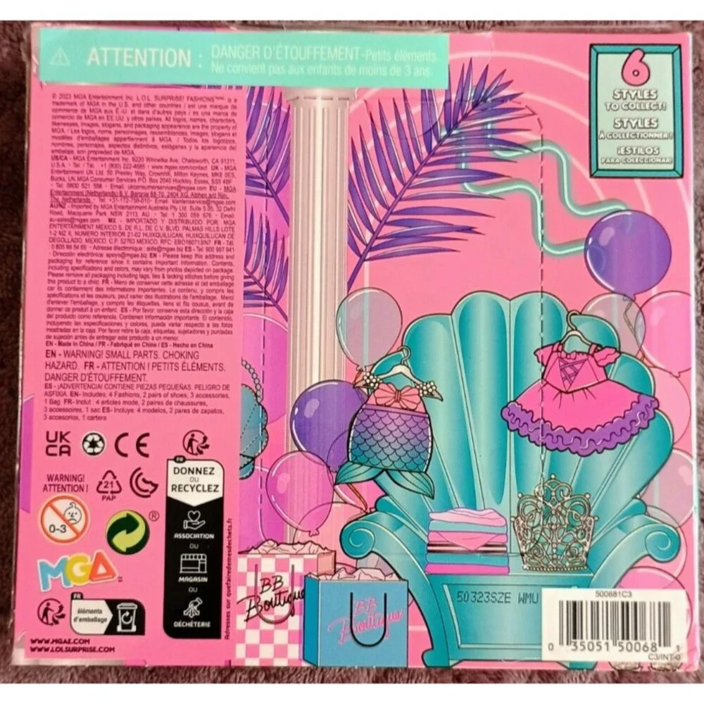 LOL Surprise Fashions Surprises! Accessories Mermaid Princess Style New